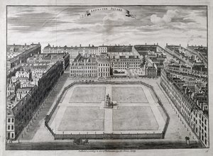 レスタースクエアの空撮、1754 作： Sutton Nicholls